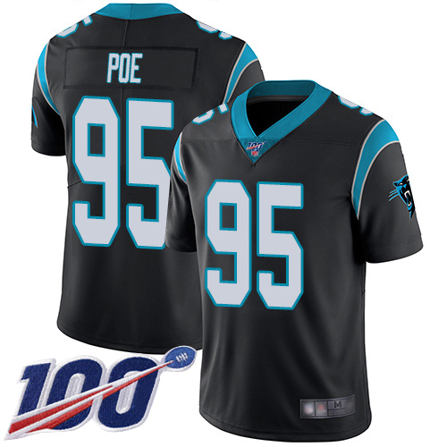 Carolina Panthers Limited Black Youth Dontari Poe Home Jersey NFL Football #95 100th Season Vapor Untouchable
